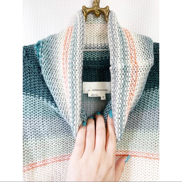 Anthropologie ombré pullover cowl neck sweater - Picture 4 of 5